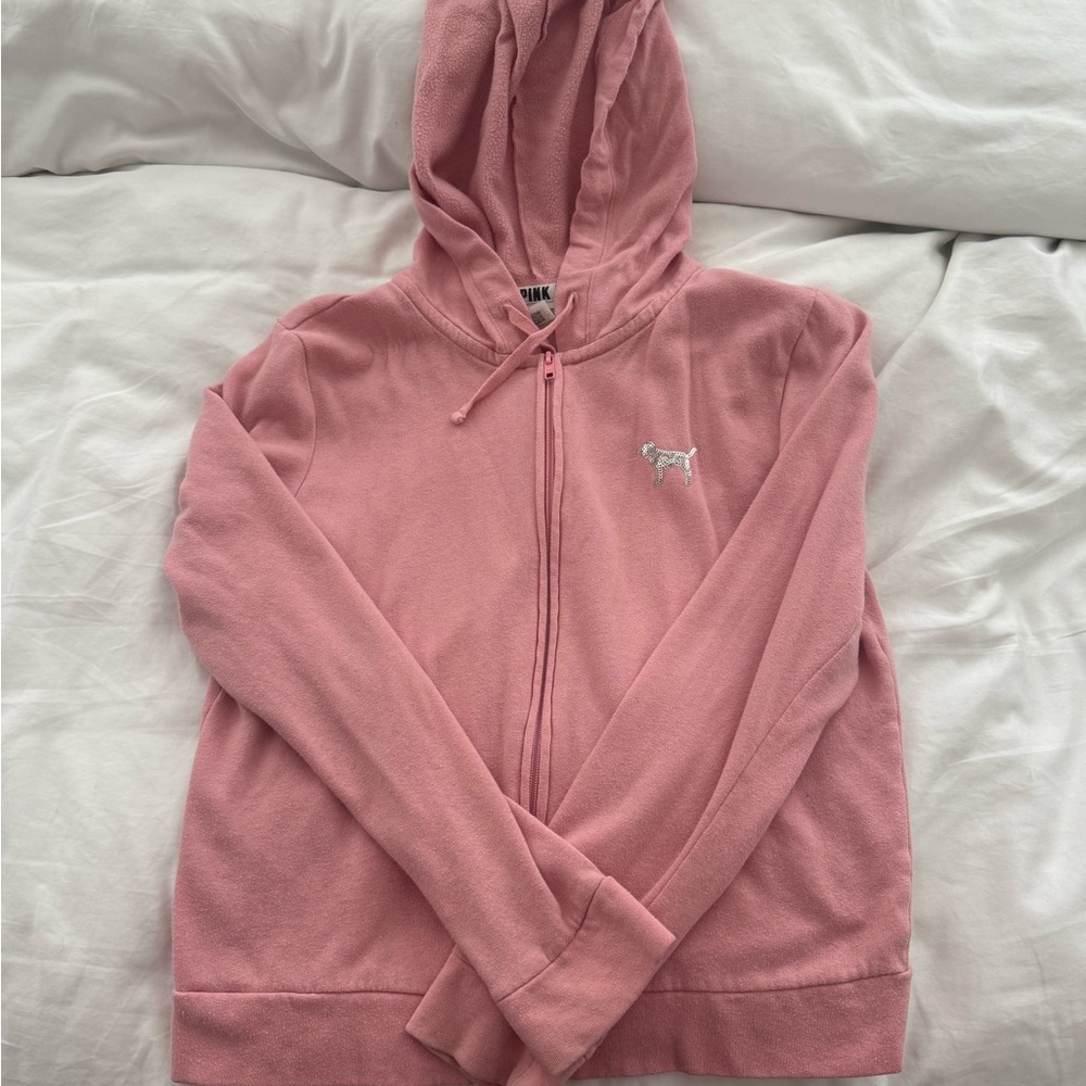 PINK Victoria Secret Bling Zip Up Hoodie